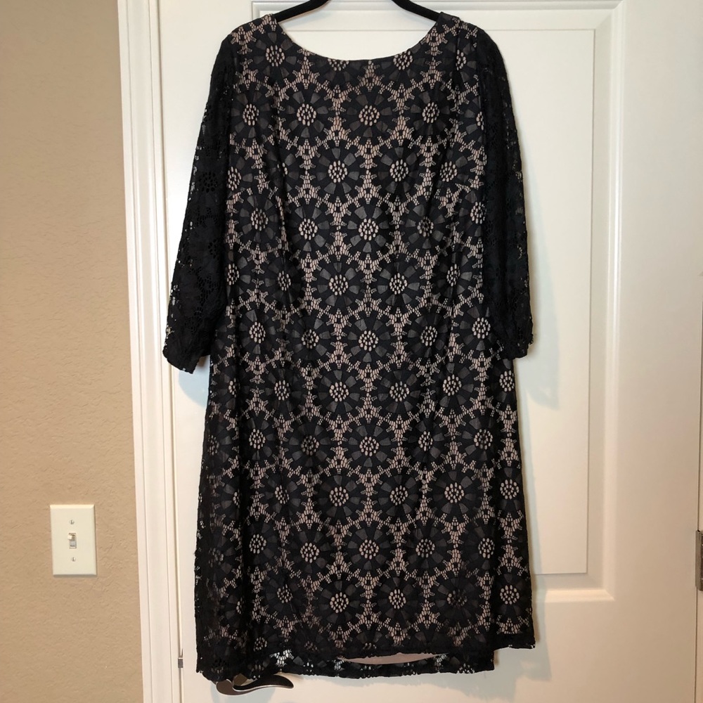 Black and Tan Lace Dress